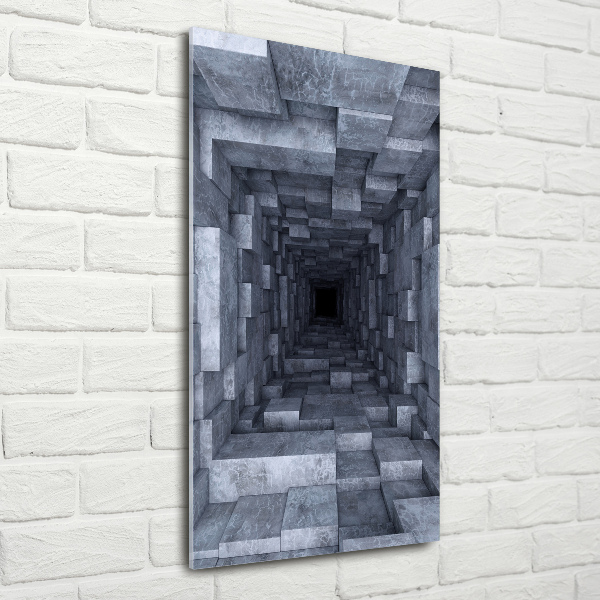 Bild auf Acrylglas vertikal Tunnel