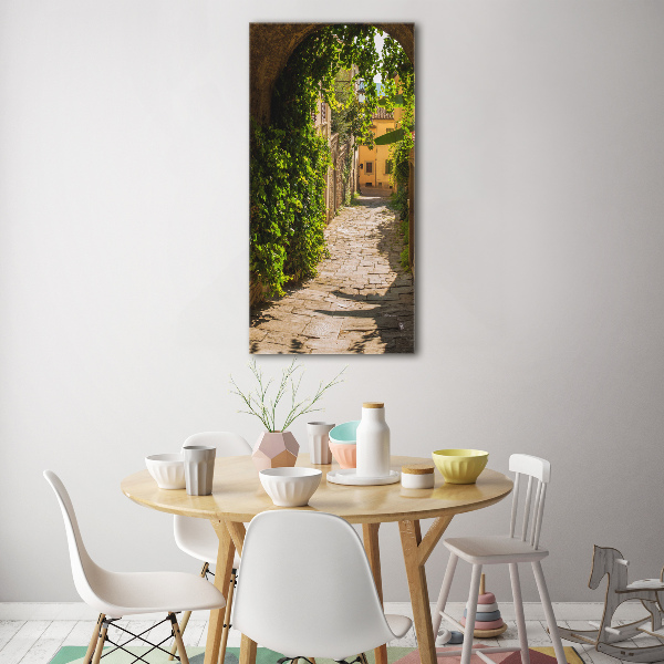 Acrylbild vertikal Italienische Straßen