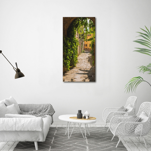 Acrylbild vertikal Italienische Straßen