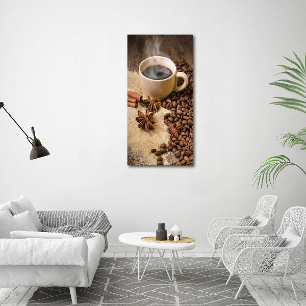Acrylbild vertikal Eine Tasse Kaffee