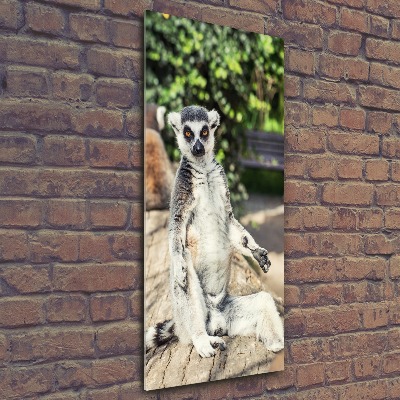 Modernes Acrylbild vertikal Lemur