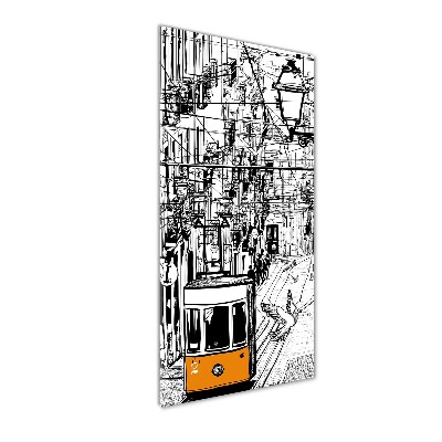 Plexiglasbilder vertikal Straßenbahn Lissabon