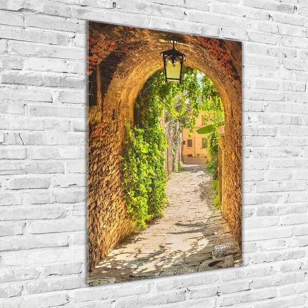 Acrylbild vertikal Italienische Straßen