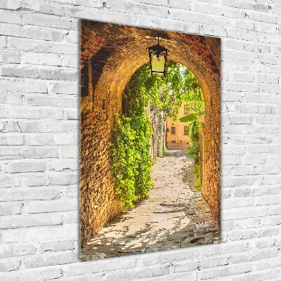 Acrylbild vertikal Italienische Straßen