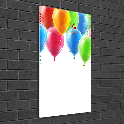 Acrylbild vertikal Bunte Luftballons