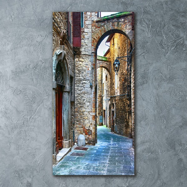 Modernes Acrylbild vertikal Italienische Straßen