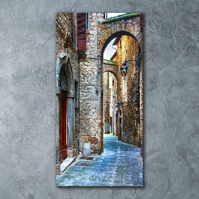 Modernes Acrylbild vertikal Italienische Straßen