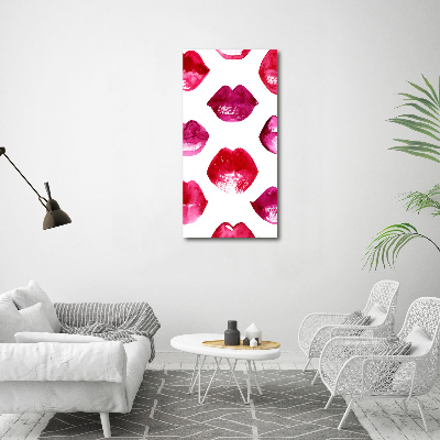 Plexiglasbilder vertikal Rote Lippen