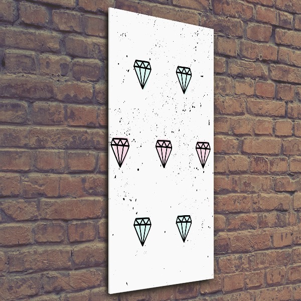 Modernes Acrylbild vertikal Diamanten