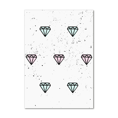 Modernes Acrylbild vertikal Diamanten