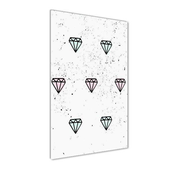 Modernes Acrylbild vertikal Diamanten