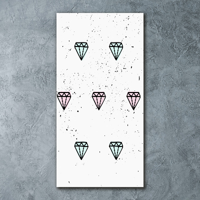 Modernes Acrylbild vertikal Diamanten