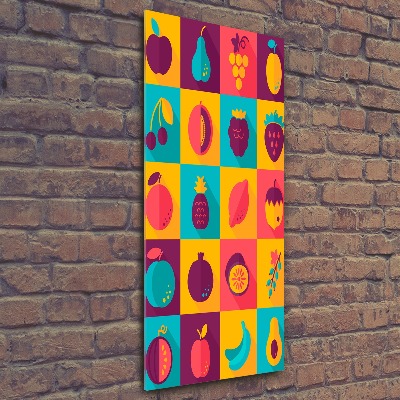 Modernes Acrylbild vertikal Obst