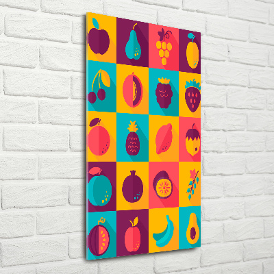 Modernes Acrylbild vertikal Obst