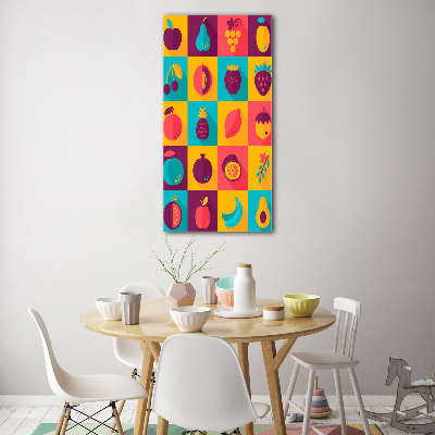 Modernes Acrylbild vertikal Obst