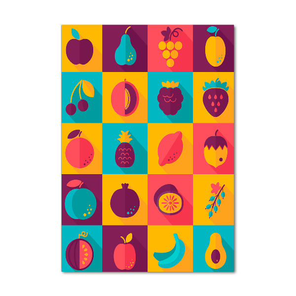 Modernes Acrylbild vertikal Obst