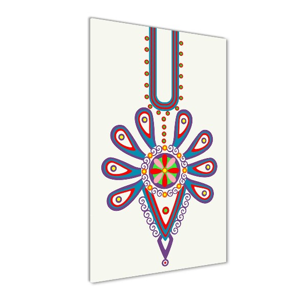 Modernes Acrylbild vertikal Polnisches Volksmuster