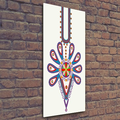 Modernes Acrylbild vertikal Polnisches Volksmuster
