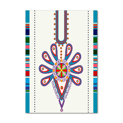 Modernes Acrylbild vertikal Polnisches Volksmuster