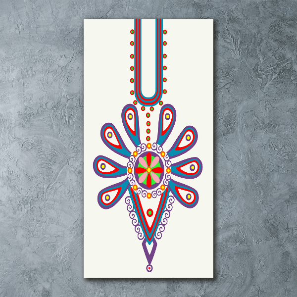 Modernes Acrylbild vertikal Polnisches Volksmuster