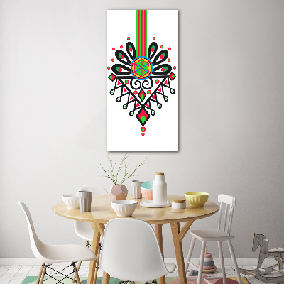 Modernes Acrylbild vertikal Polnisches Volksmuster