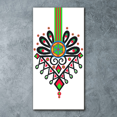 Modernes Acrylbild vertikal Polnisches Volksmuster