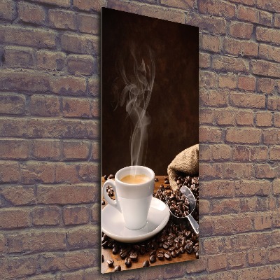 Acrylbild vertikal Eine Tasse Kaffee