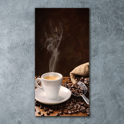 Acrylbild vertikal Eine Tasse Kaffee