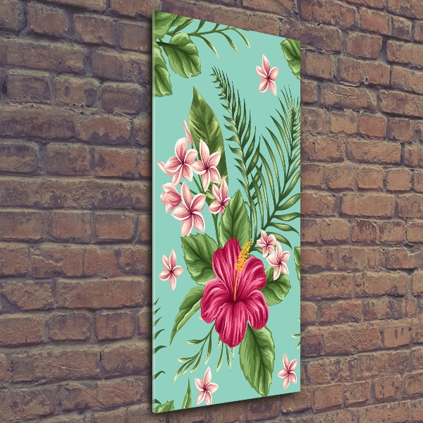 Bild auf Acrylglas vertikal Hawaiianische Blumen