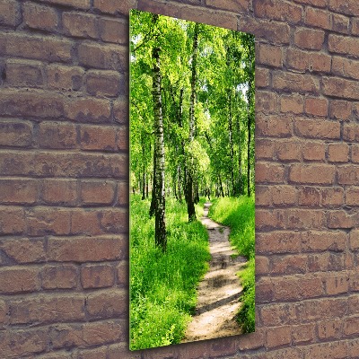 Acrylbild vertikal Birkenwald