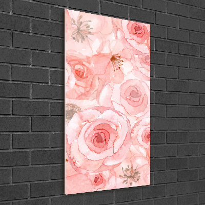 Plexiglasbilder vertikal Blumenmuster