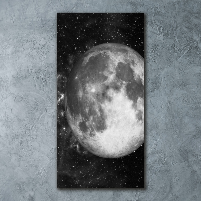Modernes Acrylbild vertikal Mond