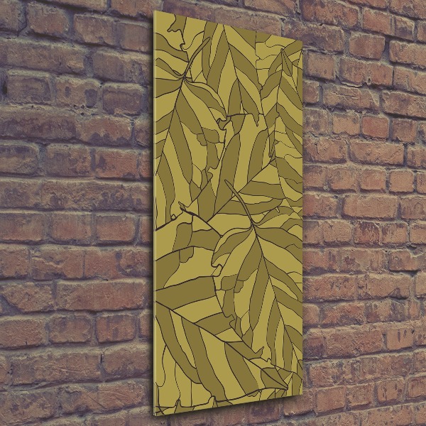 Modernes Acrylbild vertikal Blätter