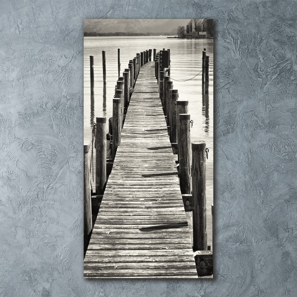 Plexiglasbilder vertikal Holzsteg