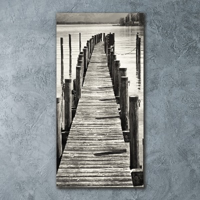 Plexiglasbilder vertikal Holzsteg