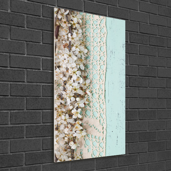 Bild auf Acrylglas vertikal Kirschblüten