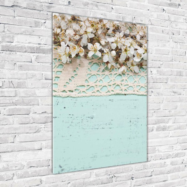 Bild auf Acrylglas vertikal Kirschblüten