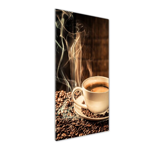 Modernes Acrylbild vertikal Aromatischer Kaffee