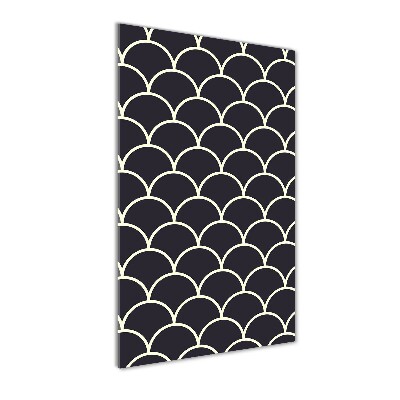 Modernes Acrylbild vertikal Fischschuppen