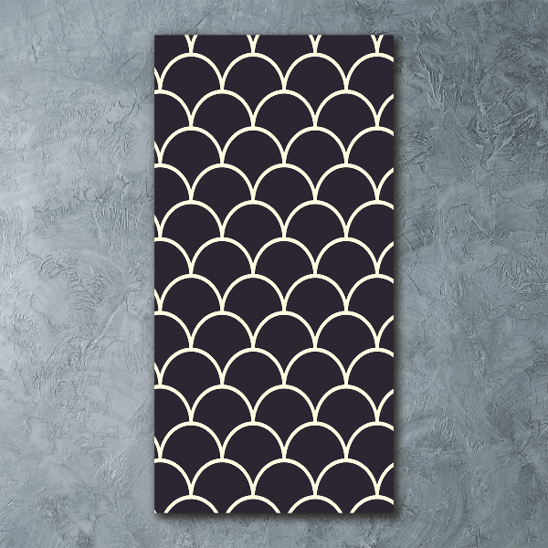 Modernes Acrylbild vertikal Fischschuppen