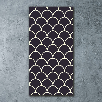 Modernes Acrylbild vertikal Fischschuppen