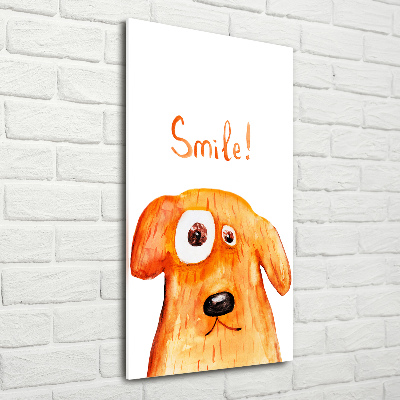 Modernes Acrylbild vertikal Hund