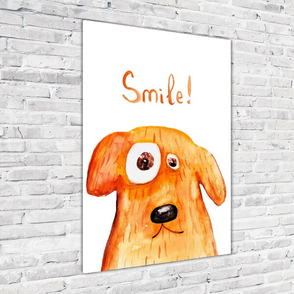 Modernes Acrylbild vertikal Hund