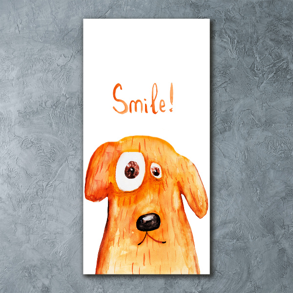 Modernes Acrylbild vertikal Hund