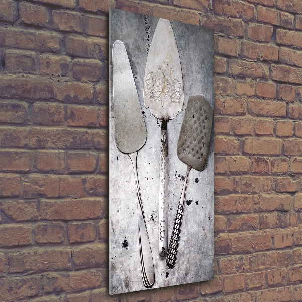 Modernes Acrylbild vertikal Metallbesteck