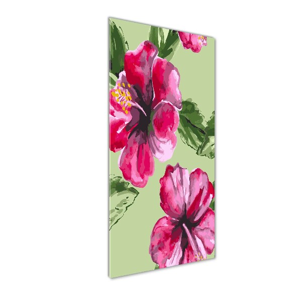 Plexiglasbilder vertikal Hawaiianische Blumen