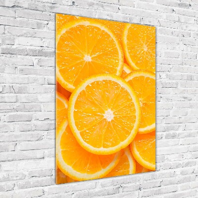 Plexiglasbilder vertikal Orangenscheiben