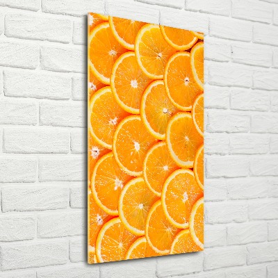Modernes Acrylbild vertikal Orangenscheiben