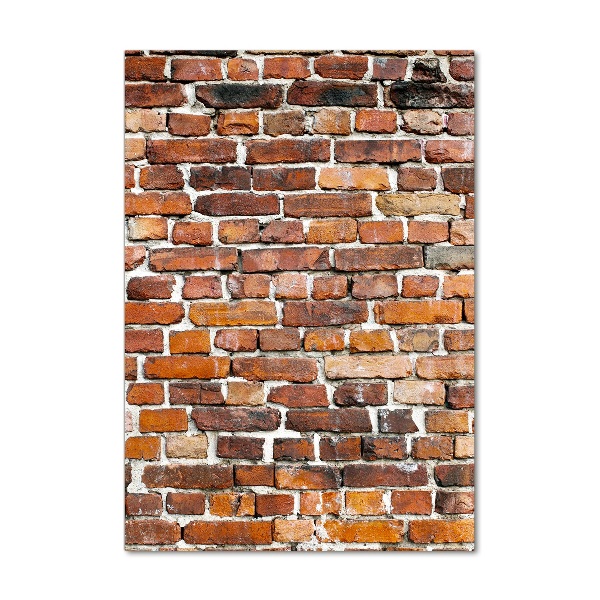Modernes Acrylbild vertikal Ziegelmauer
