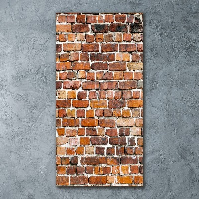 Modernes Acrylbild vertikal Ziegelmauer